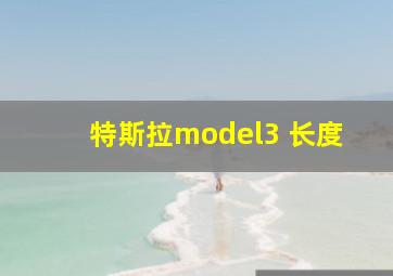 特斯拉model3 长度